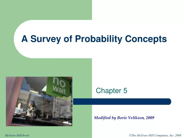 a survey of probability concepts