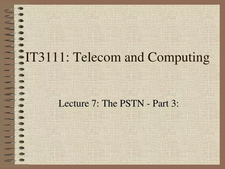 it3111 telecom and computing