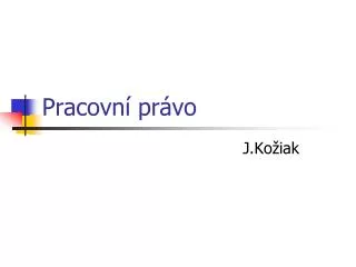 pracovn pr vo