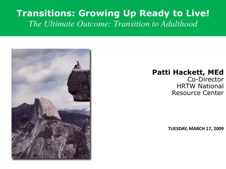 transitions growing up ready to live the ultimate outcome transition to adulthood