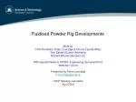 Advancements in Fluidised Powder Targets for High-Power Neutrino Factory Applications - slide 1