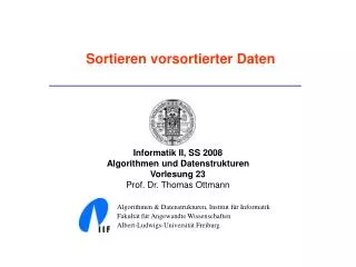 sortieren vorsortierter daten
