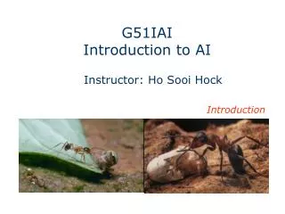 G51IAI Introduction to AI