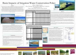 Basin Impacts of Irrigation Water Conservation Policy In Press, Ecological Economics