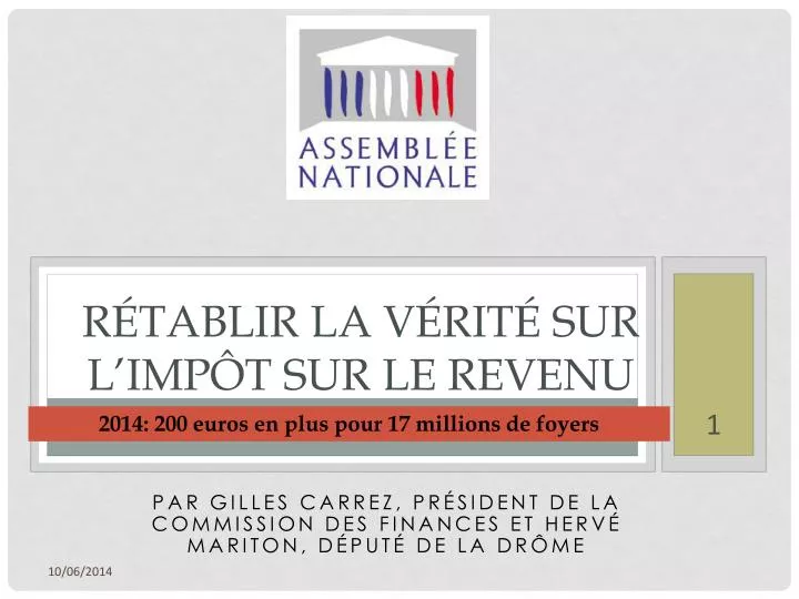 r tablir la v rit sur l imp t sur le revenu