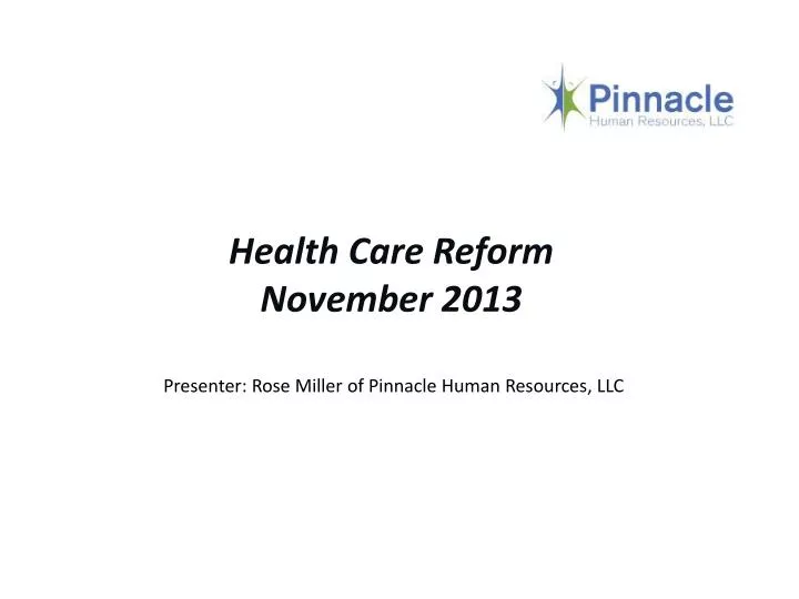 health care reform november 2013