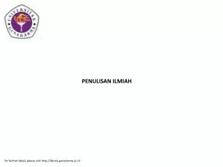 PPT - PENULISAN ARTIKEL ILMIAH PowerPoint Presentation, Free Download ...