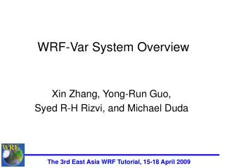WRF-Var System Overview