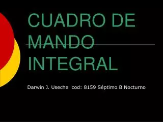 cuadro de mando integral