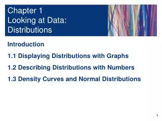 Chapter 1 Looking at Data: Distributions