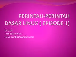 perintah perintah dasar linux episode 1
