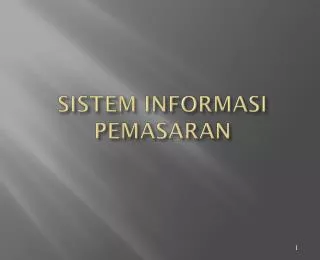 sistem informasi pemasaran