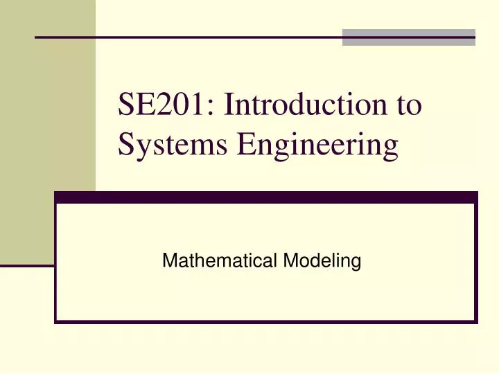 se201 introduction to systems engineering