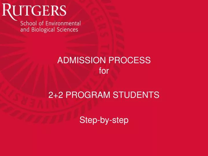 admission process for