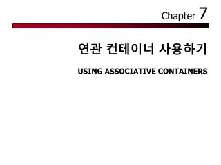 using associative containers
