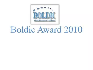 Boldic Award 2010