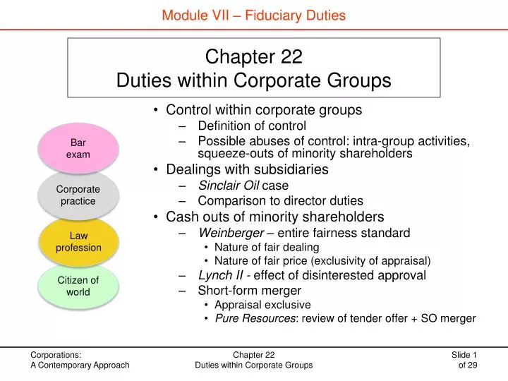 chapter 22 duties within corporate groups