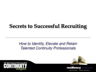 Secrets to Successful Recruiting