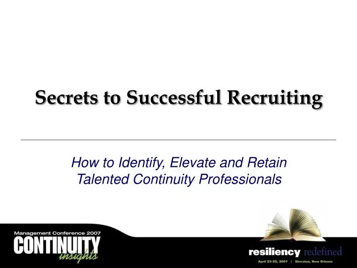 secrets to successful recruiting