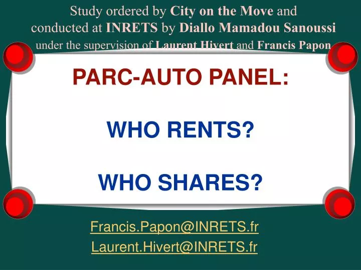 parc auto panel who rents who shares