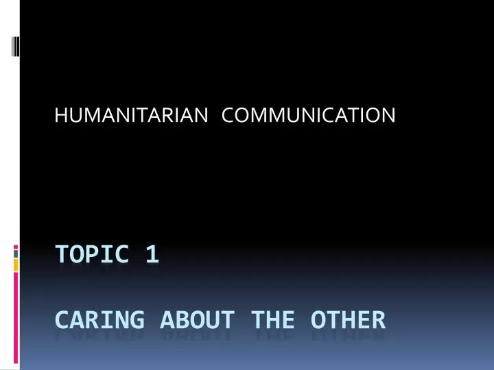 humanitarian communication