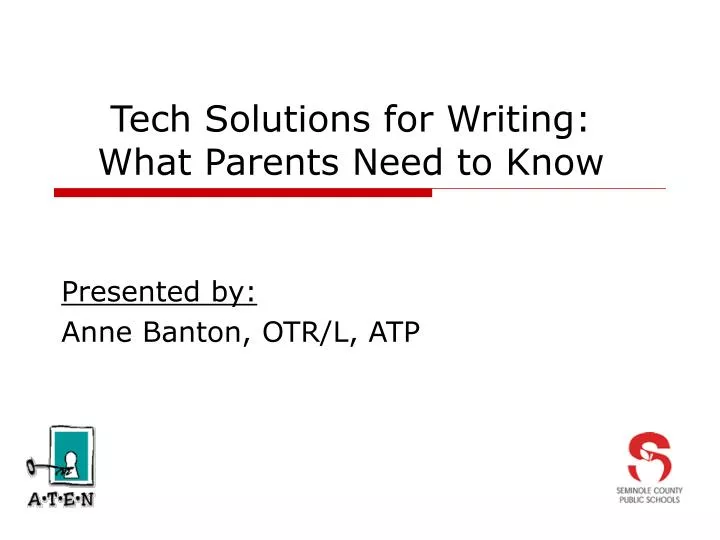 tech solutions for writing what parents need to know