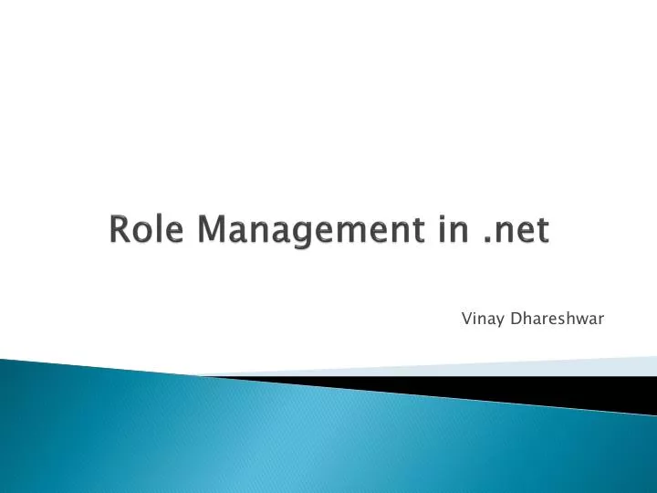 role management in net