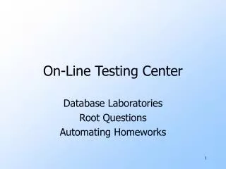 On-Line Testing Center