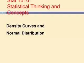 Stat 1510: Statistical Thinking and Concepts