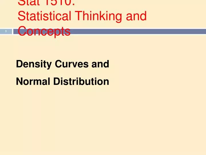 stat 1510 statistical thinking and concepts