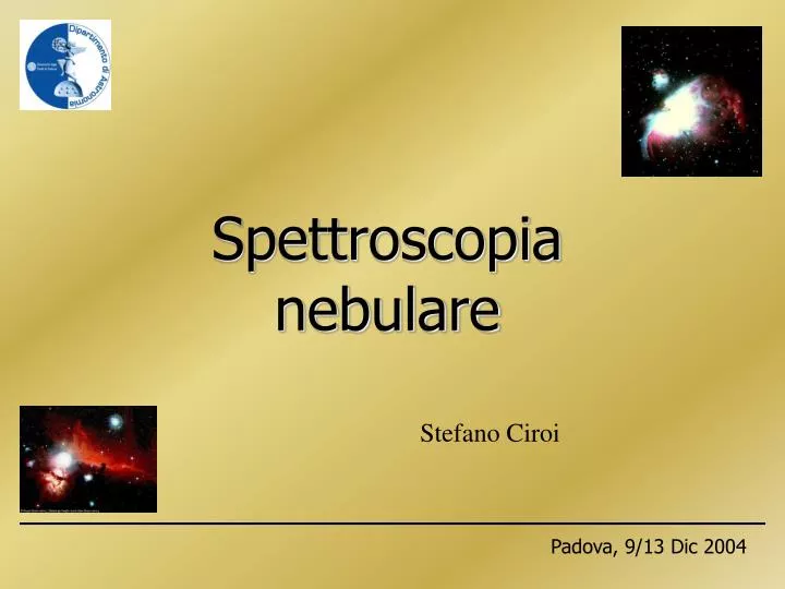 spettroscopia nebulare