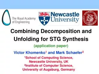 Combining Decomposition and Unfolding for STG Synthesis (application paper)