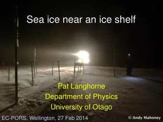 Sea ice near an ice shelf