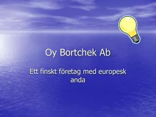 oy bortchek ab
