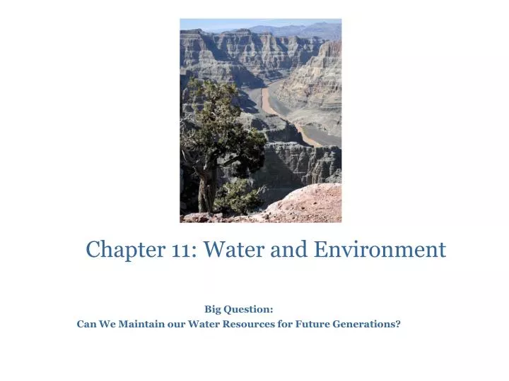 chapter 11 water and environment