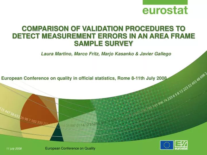 comparison of validation procedures to detect measurement errors in an area frame sample survey