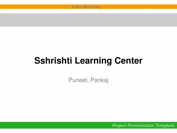 sshrishti learning center