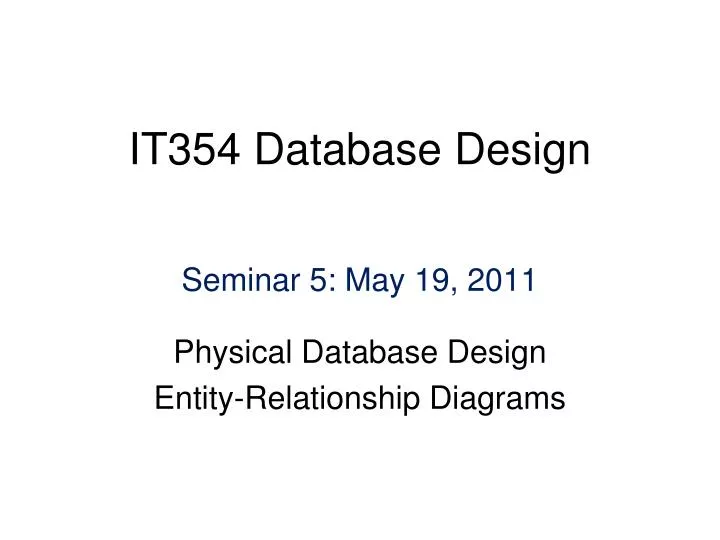 it354 database design