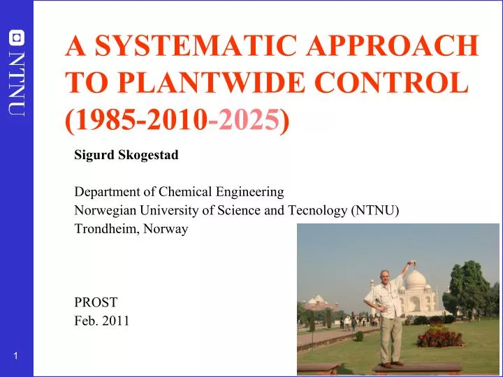 a systematic approach to plantwide control 1985 2010 2025