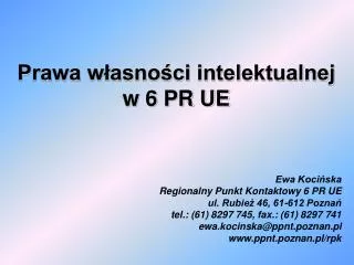 prawa w asno ci intelektualnej w 6 pr ue