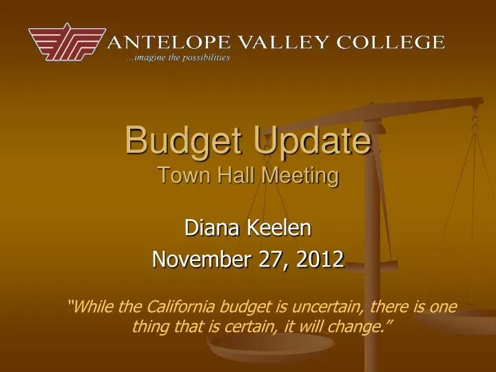 budget update town hall meeting
