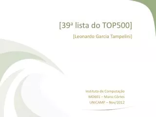 39 a lista do top500