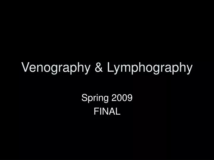 venography lymphography