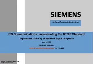 ITS Communications: Implementing the NTCIP Standard