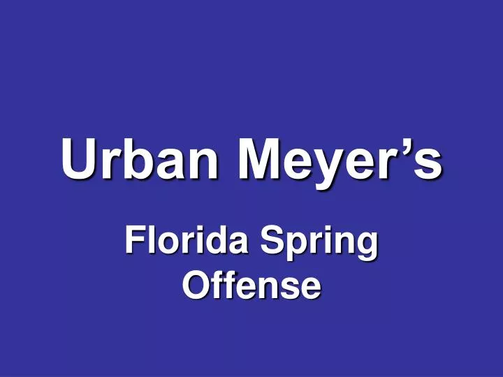 urban meyer s