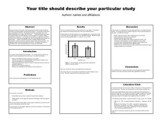 Your title should describe your particular study