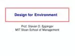 Design for	 Environment
