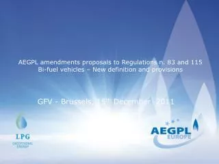 GFV - Brussels, 15 th December 2011