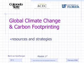 Global Climate Change &amp; Carbon Footprinting