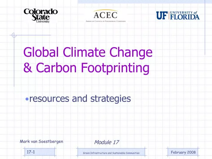 global climate change carbon footprinting